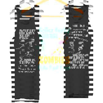 Roller Derby Halloween Zombies Hate Fast Food Tank Top | Mazezy