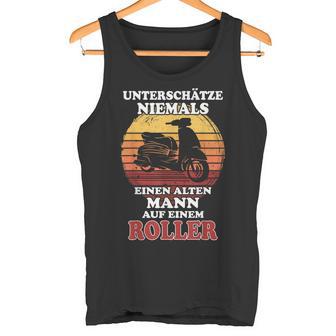 Rollerfahrer Moped Unterschätze Alter Mann Opa Roller Tank Top - Geschenkecke