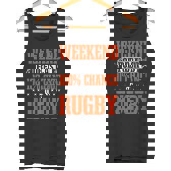 Rugby Player Football Game Athlete Sports Weekend Forecast Tank Top | Mazezy