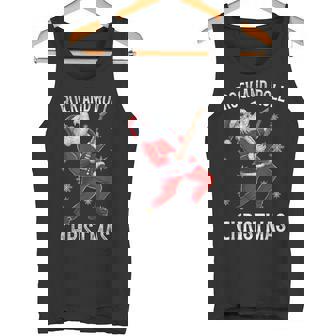 Santa Tocando La Guitarra Banda Gráfica Navideña De Rock And Roll Camiseta sin mangas - Regaloses