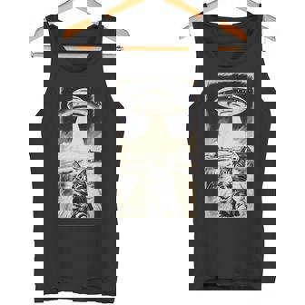 Selfie De Chat Cool Avec Ufo Extraterrestre Drôle Débardeur e - Cadeauxyz