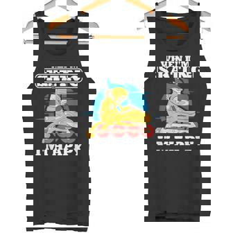 Skater Skate Skating Happy Happiest Sports Inline Tank Top | Mazezy
