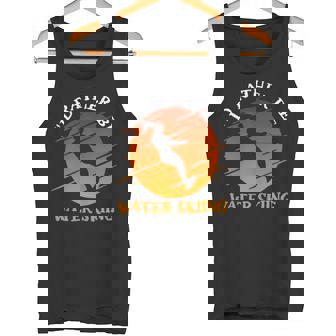 Slalom Water Ski I'd Rather Be Waterskiing Water Ski Tank Top | Mazezy