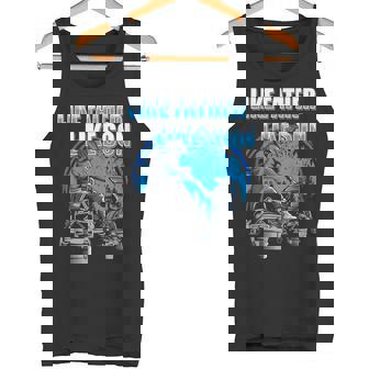 Snowmobile Like Father Like Son Snowcross Tank Top | Mazezy