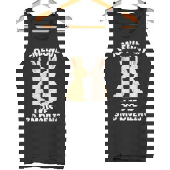 Somebunny Loves 3D Modeling Cute Easter Bunny Enthusiast Tank Top | Mazezy