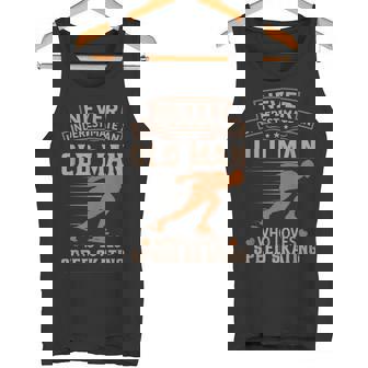 Speed Skating Ice Skater Skate Dad Grandpa Father Tank Top | Mazezy