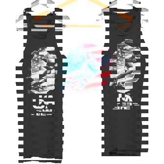 Speed Skating USA Go USA Team Tshirt USA Flag 2026 Skating Tank Top | Mazezy