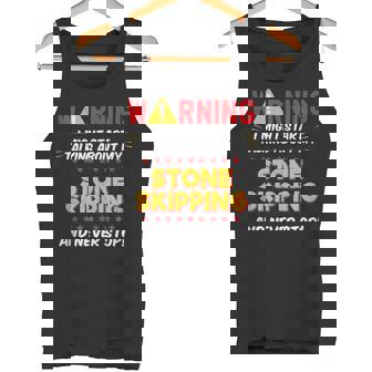 Stone Skipping Joke Graphic Tank Top Tank Top | Mazezy