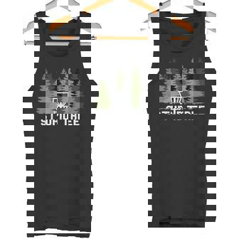 Stupid Tree Disc Golf Frolf Tank Top | Mazezy