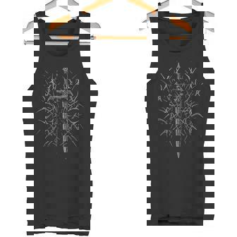 Sword Cybersigil Y2K Goth Grunge Alt Medieval Aesthetic Tank Top | Mazezy