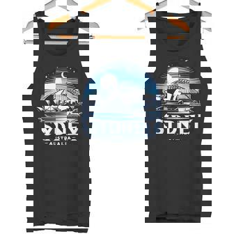 Sydney Australia New South Wales Opera House Bridge Souvenir Tank Top | Mazezy