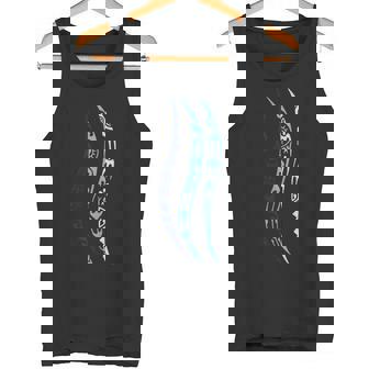 Symbol Waves Blue Pattern Culture Maori Tribal New Zealand Tank Top | Mazezy