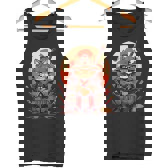 Tatouage Deamouraï De Chat Japonais Rétro Graphique Ninja Kawaii Débardeur e - Cadeauxyz