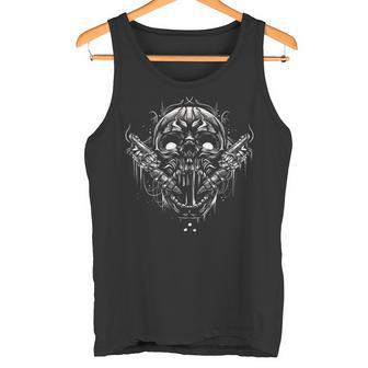Tatuaje De Calavera Estilo Gótico Esqueleto Tatuador Grunge Camiseta sin mangas - Regaloses