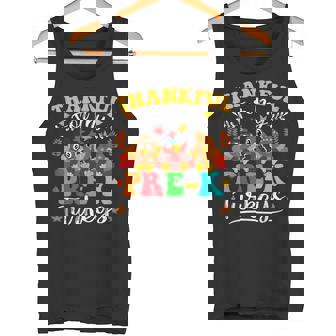 Thankful For My Pre-K Turkeys Thanksgiving Teacher Fall Tank Top | Mazezy