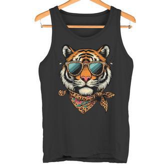 Tigre Con Bufanda De Leopardo Con Gafas Deol Camiseta sin mangas - Regaloses