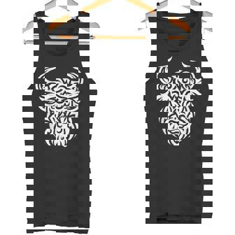 Toro Tribal Motivos Nórdicos Patrones De Luz Gaélico Toro Camiseta sin mangas - Regaloses