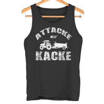 Traktor Bauer Lustigerpruch Attacke Mit Kacke Tank Top - Geschenkecke
