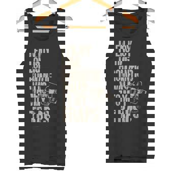 Trap Hunting Trapper I Enjoy Long Romantic Walks To My Trap Tank Top | Mazezy