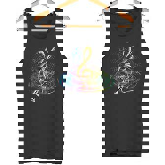 Treble Clef Clarinet Tank Top | Mazezy