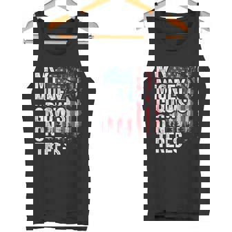 Tree Climbing American Flag Arborist My Money Grows On Trees Tank Top | Mazezy