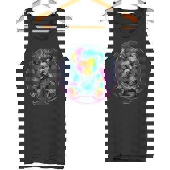 Trippy Punk Rock Rave Dance Electronic Music Party Bear Tank Top Tank Top | Mazezy