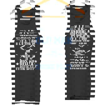 Never Underestimate An Old Man Drone Pilot RC Quadcopter Tank Top | Mazezy