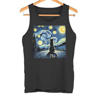 Van Gogh Camisa Divertida Para Amantes De Los Gatos Camiseta sin mangas - Regaloses