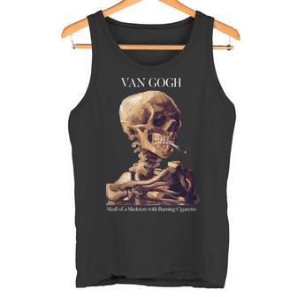 Van Gogh Esqueleto Con Un Cráneo Pintura Arte Estética Camiseta sin mangas - Regaloses