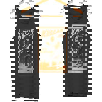 Vaudeville Retro Vintage Magician Art Poster Print Tank Top | Mazezy