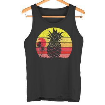 Verano Piña Puesta Deol Con Palmeras Playaintage Camiseta sin mangas - Regaloses
