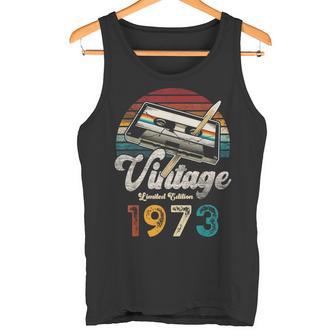 Vintage 1973 Cumpleaños 52 Años Cassette Lápiz Camiseta sin mangas - Regaloses