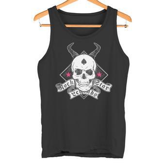 Vintage De Calavera Gótica Rocktar Legends Heavy Metal Manga Larga Camiseta sin mangas - Regaloses
