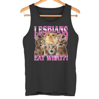 Vintage Lesbians Eat What Offensive Cat Graphic Des Années 90 Débardeur e - Cadeauxyz