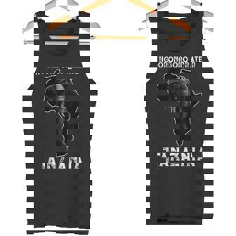 Vintage Sunset Elephant Safari Ngorongoro Crater Tanzania Tank Top | Mazezy