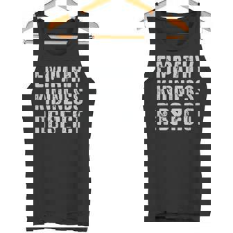 Vintage Used-Look Empathy Freundlichkeit Respekt Tank Top - Seseable