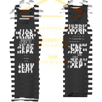 Waterskiing Waterski Therapy Water Skiing Ski Apparel Tank Top | Mazezy