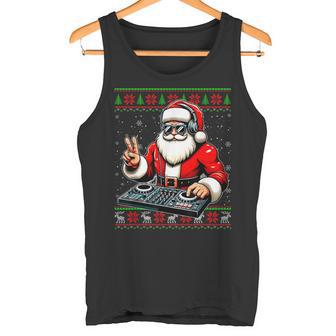 Weihnachtsmann Dj Mixer Music Hässlicher Weihnachts Tank Top - Geschenkecke