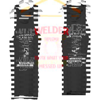 Welder Using A High School Diploma Weld Welding Ironworker Tank Top | Mazezy