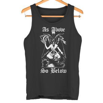 Wie Obeno Unten Baphomet Magic Devil Tank Top - Seseable