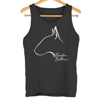 Wilsigns Miniature Bullterrier Profil Hund Geschenk Hunde Tank Top - Geschenkecke