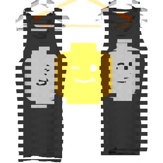 Winking Winky Face ミニフィグ ブリックトイtシャツ タンクトップ - Kawaiitshirt