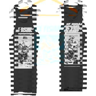 Winter Angling Abdominal Snowman Ice Fishing Tank Top | Mazezy