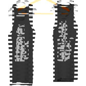 「No Cat No Life」 猫 シルエット タンクトップ - Kawaiitshirt