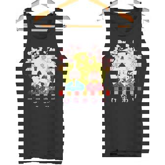 ひな祭り、ひな人形、着物、日本祭りかわいい、桃の節句、提灯、日本の伝統的なお祭り、春、春休み、日本人形 長袖tシャツ タンクトップ - Kawaiitshirt