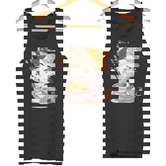 わがまま猫 ねこ ラーメン好き かわいい おもしろ マンガ 長袖tシャツ タンクトップ - Kawaiitshirt