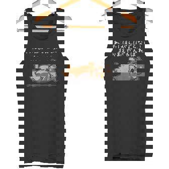 わたしはがんばらない おまえががんばれ ダックスフンド 犬 おもしろ 怠け者 ネタ ギャグ メンズ タンクトップ - Kawaiitshirt