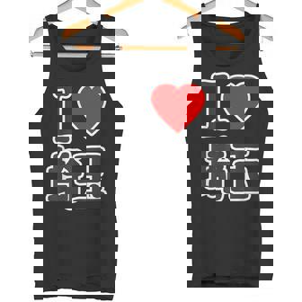 アイラブ・埼玉（I Love ハート）Big 大きな文字【47都道府県】Jimo-T ジモティ お土産 タンクトップ - Kawaiitshirt