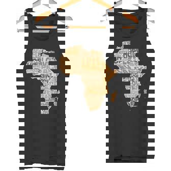 アフリカの平等パターン メラニン 肌色 アフリカ地図 タンクトップ - Kawaiitshirt