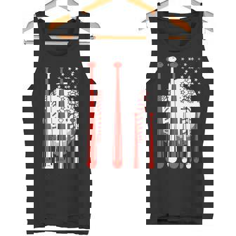 アメリカ 旗 国際的 ソフトボール 野球 メジャーリーグ プロリーグ スポーツ 名高い 大衆的 がいこく 選手会 長袖tシャツ タンクトップ - Kawaiitshirt